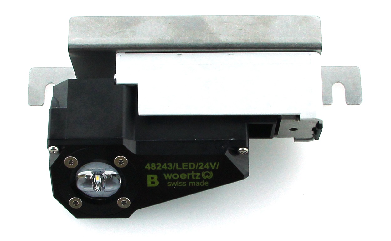 Zócalo FK LED B IP68 24DC 50° Pasamanos Rojo