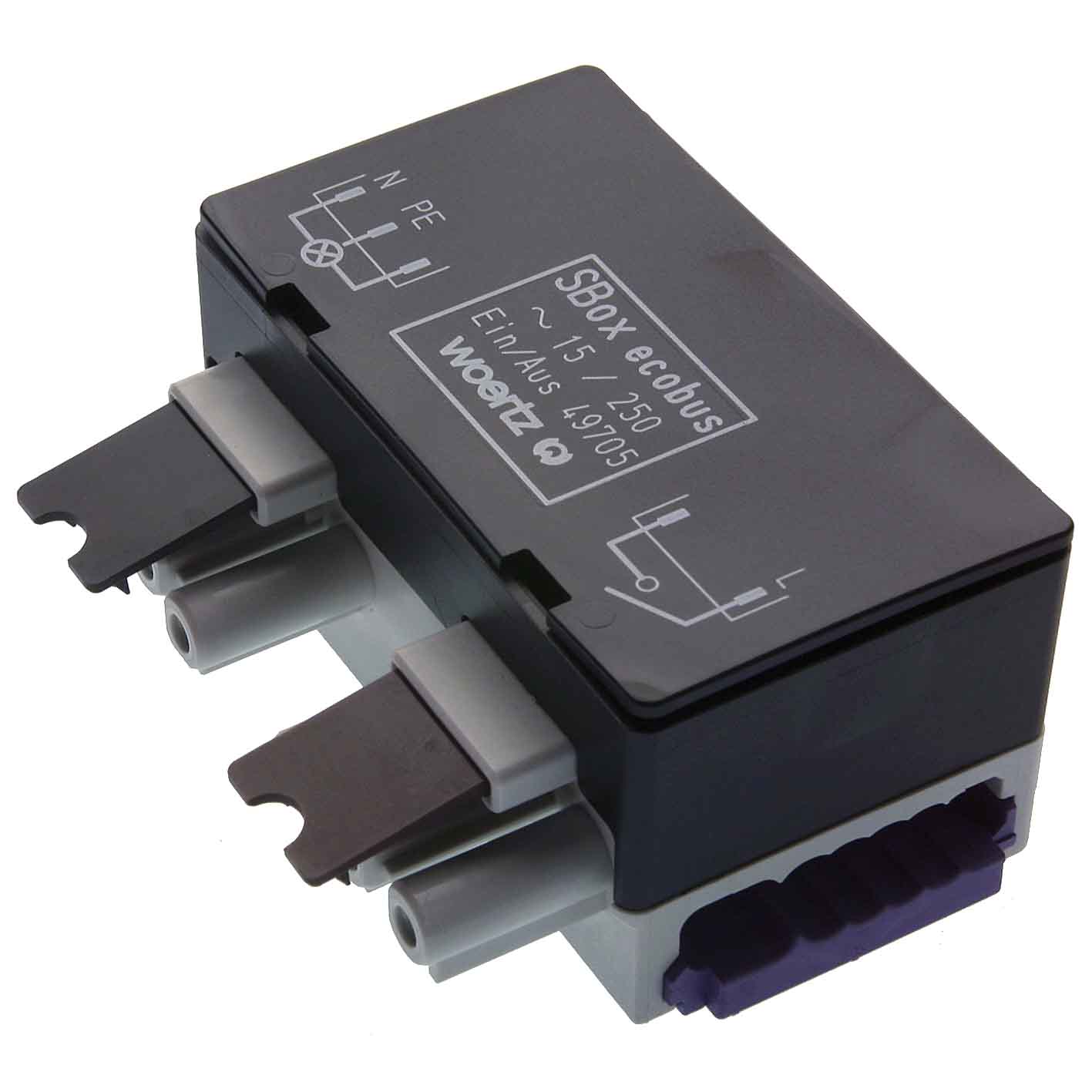 Caja de conexiones para el circuito de lámparas combinadas con cable plano ON/OFF C1 C4 Q