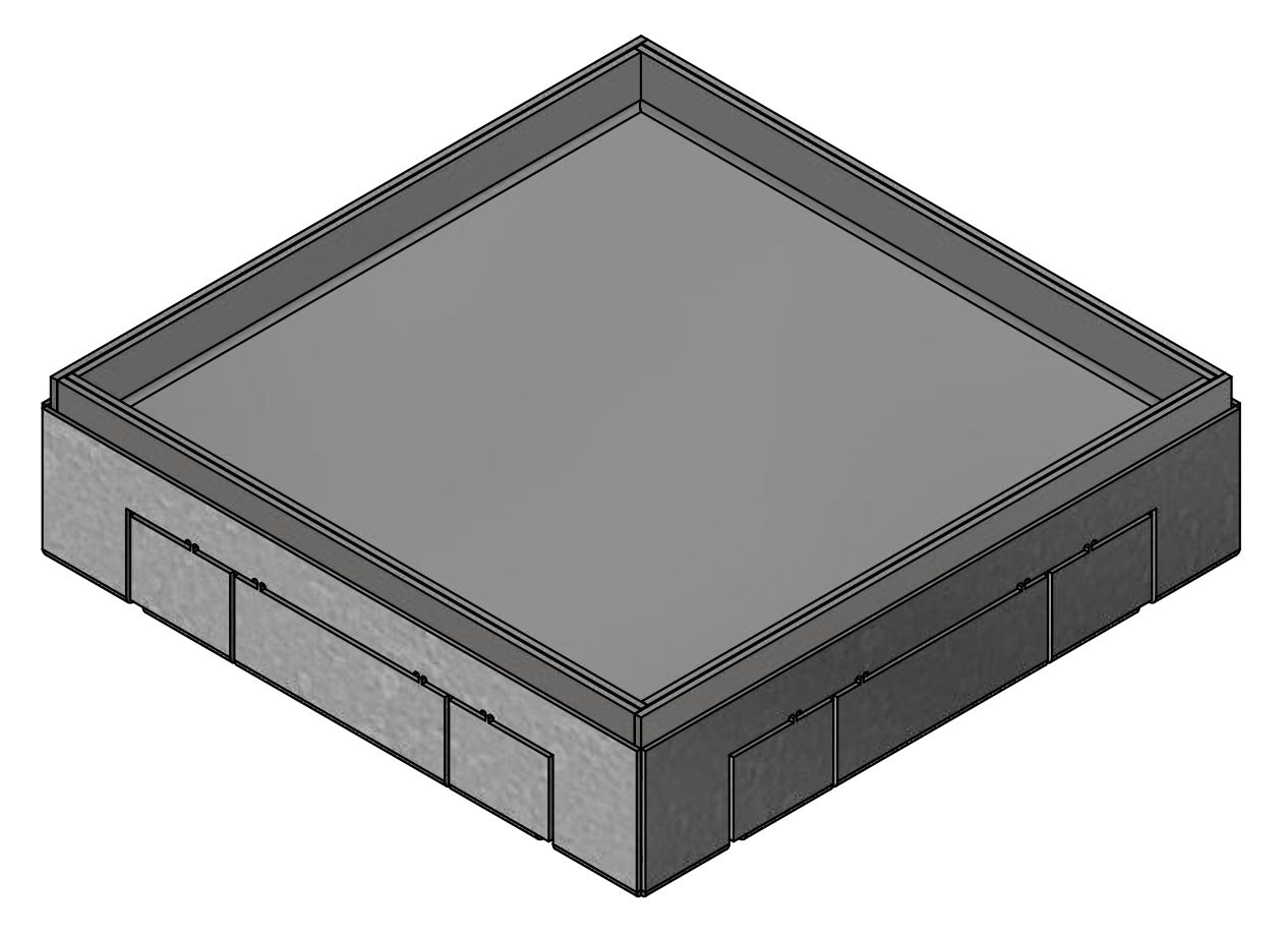 Caja de tiro ZUG22 284x284/40 Cr