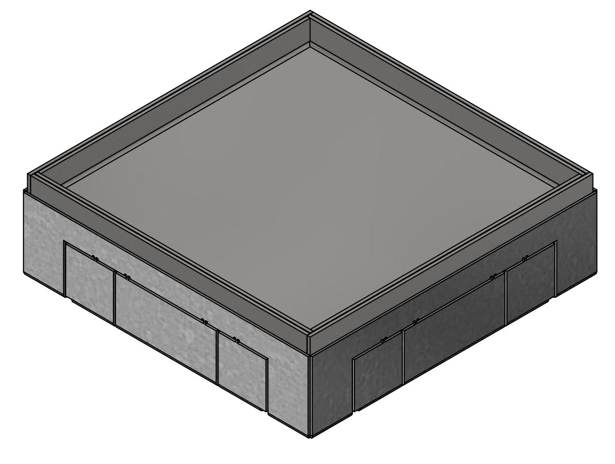 Caja de tiro ZUG22 284x284/50 Cr Caja de tiro ZUG22 284x284/50 Cr