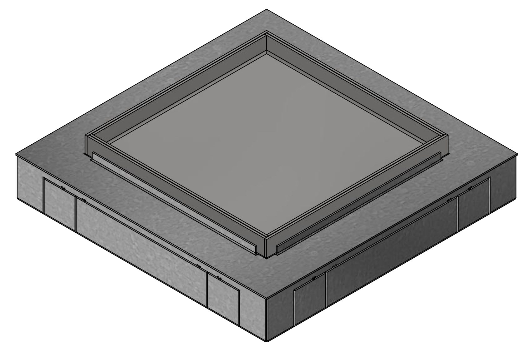 Caja de tiro ZUG22 384x384/50 Cr Caja de tiro ZUG22 384x384/50 Cr