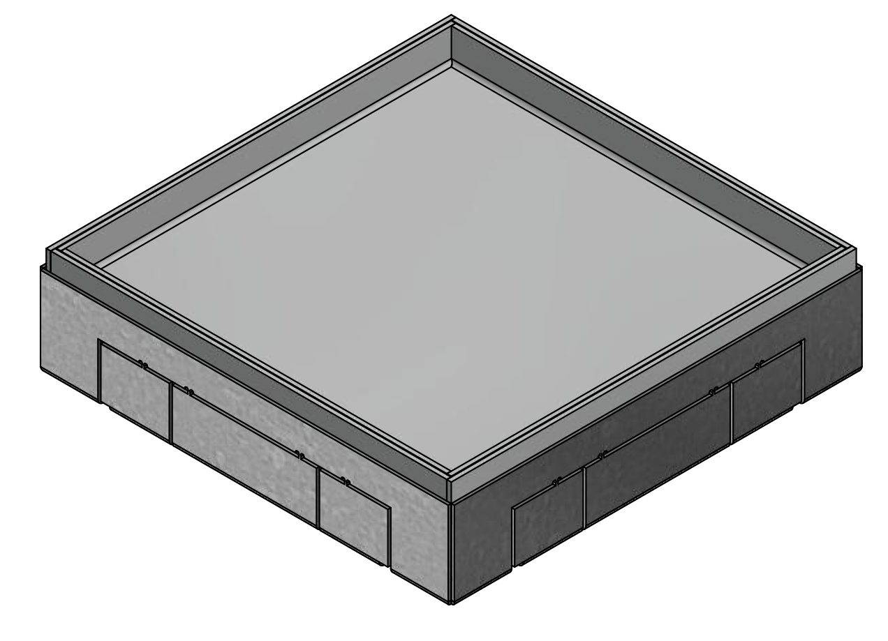 Caja de tiro ZUG22 284x284/40 Al