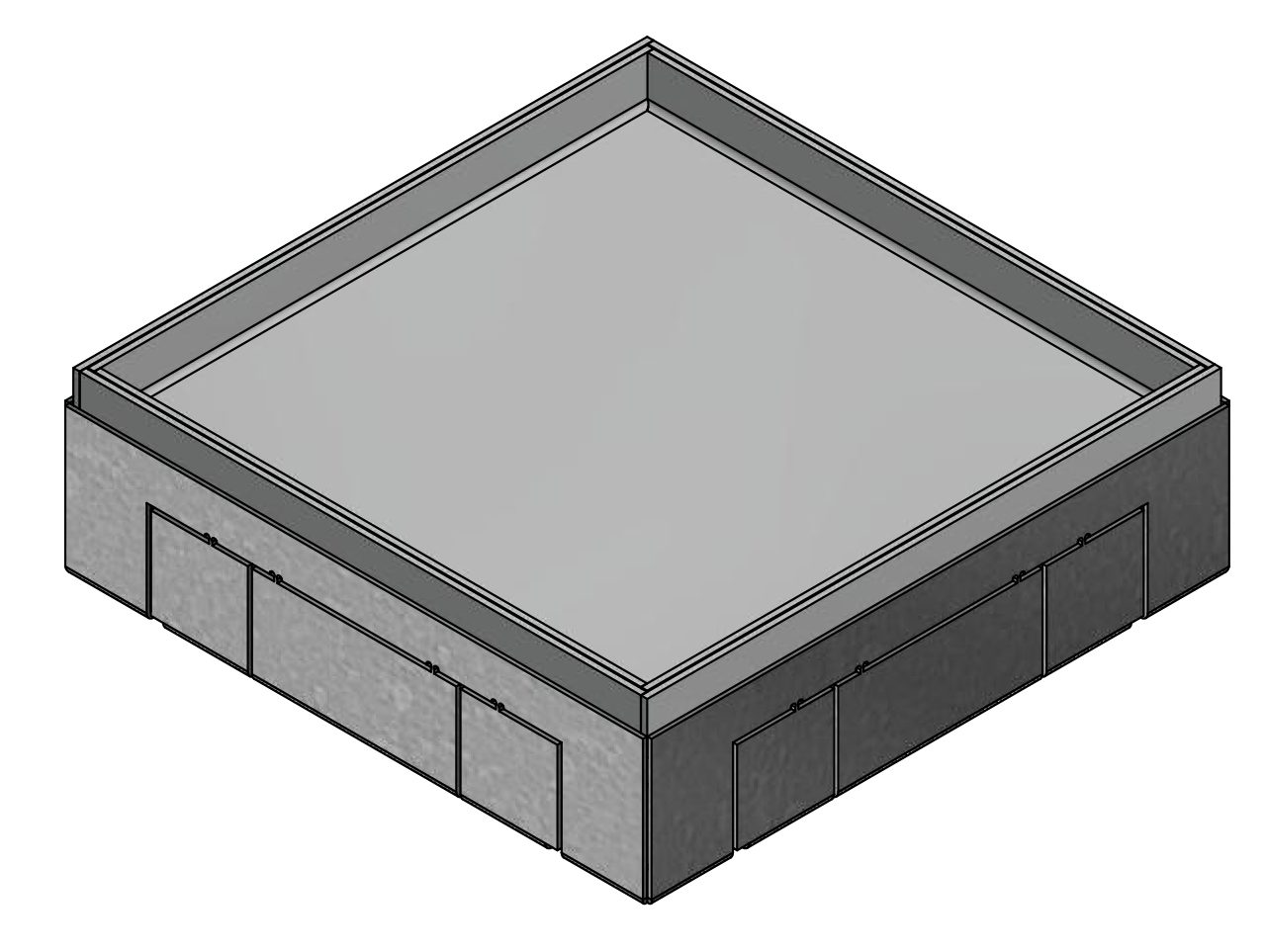 Caja de tiro ZUG22 284x284/50 Al