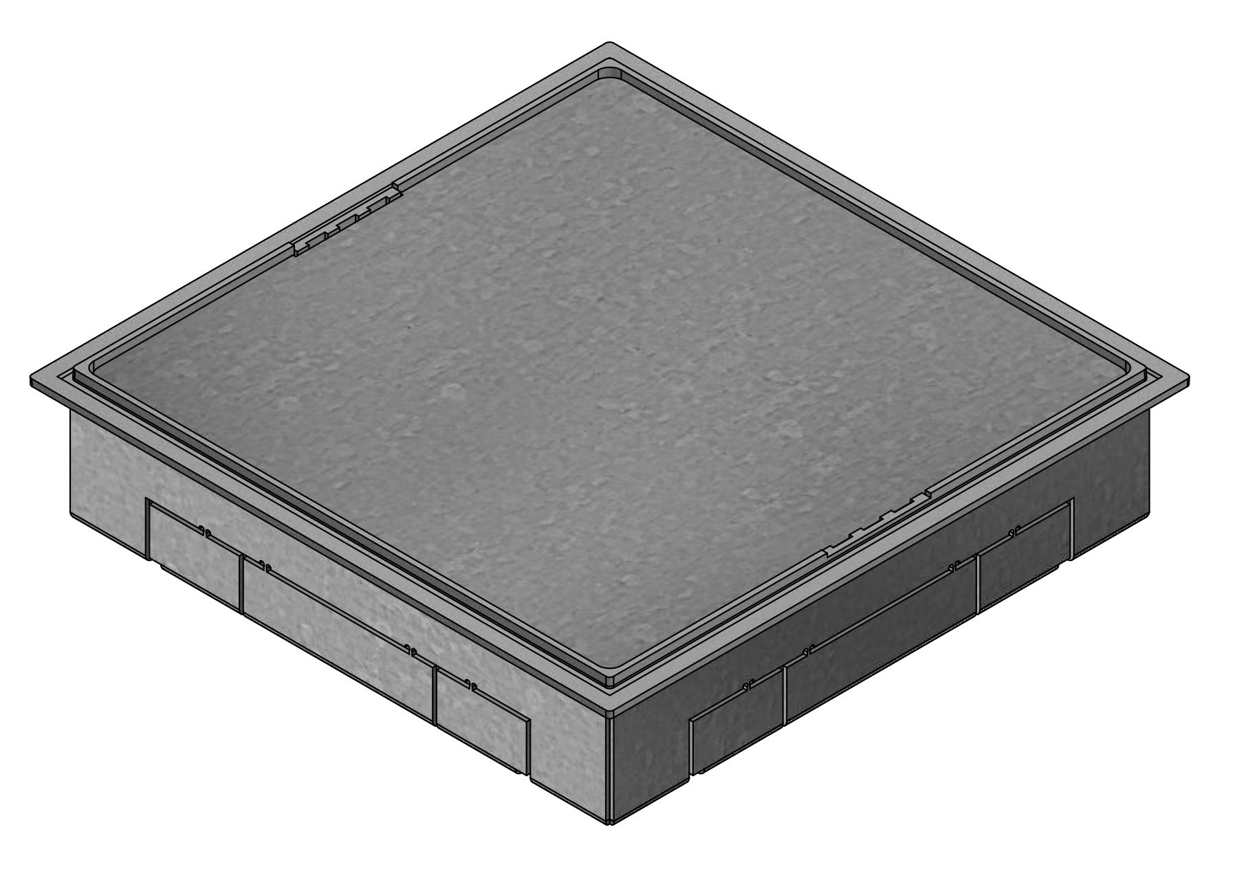 Caja de tiro ZUG4 284x284/30 St