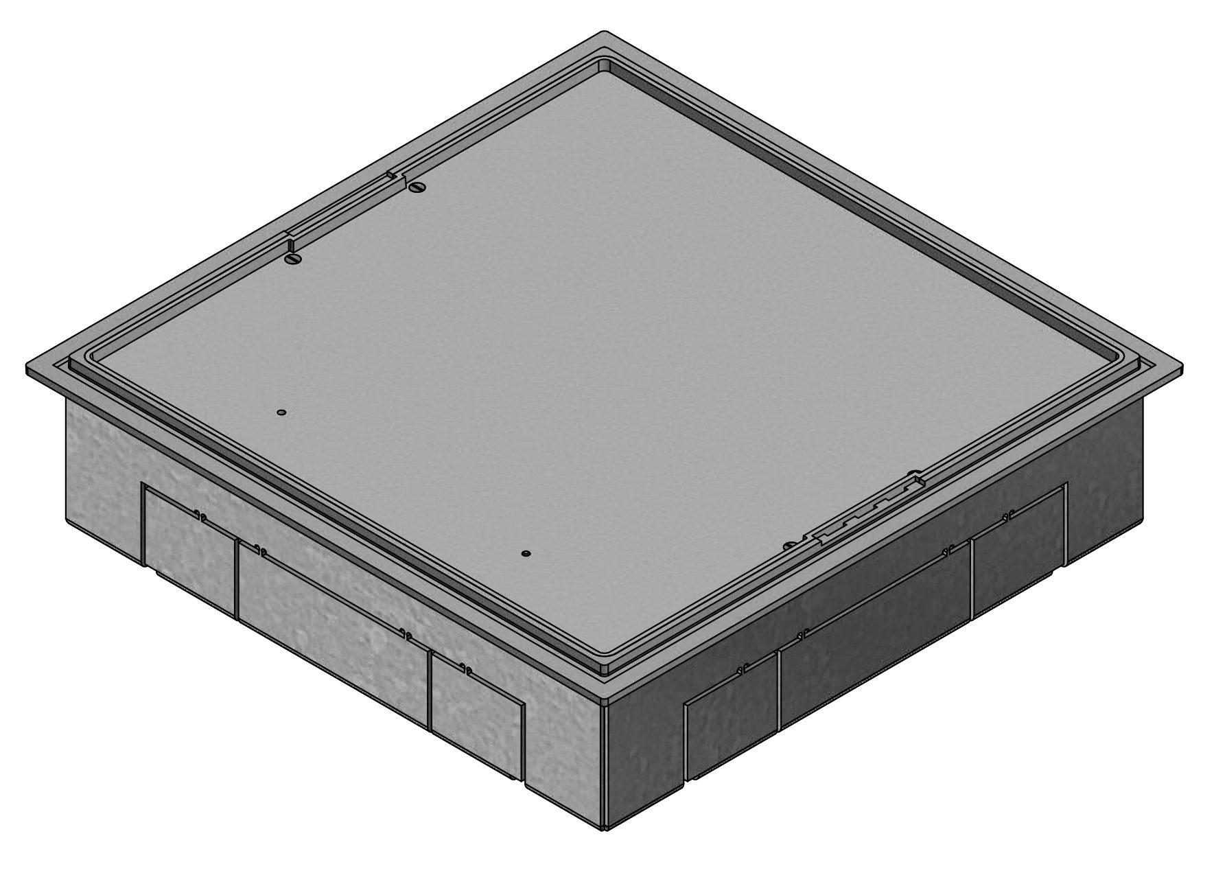 Caja de tiro ZUG4 284x284/40 Al