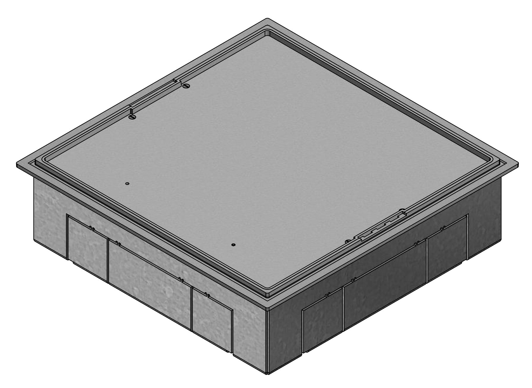 Caja de tiro ZUG4 284x284/50 Al