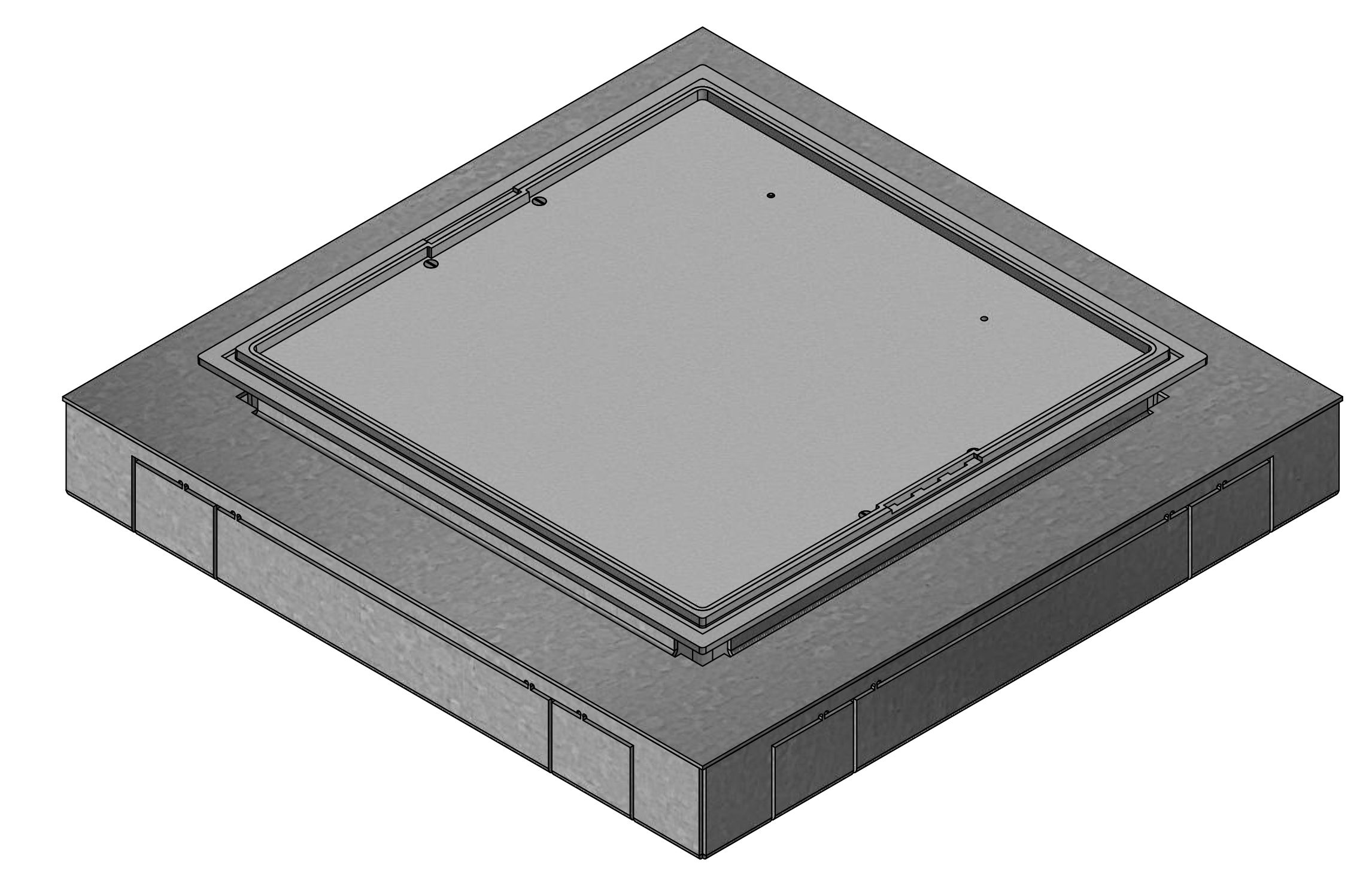 Caja de tiro ZUG4 384x384/40 Al