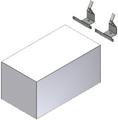 Conjunto de hormigón TV-WAD 200x150x76