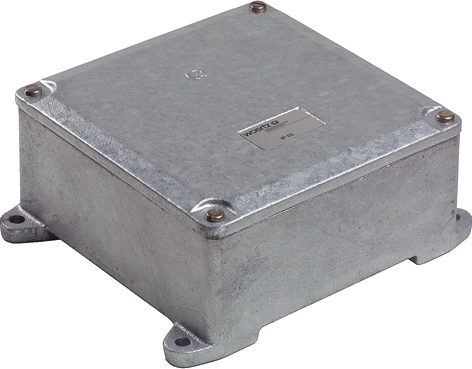 Caja de derivación de fundición, 210x210x102 mm