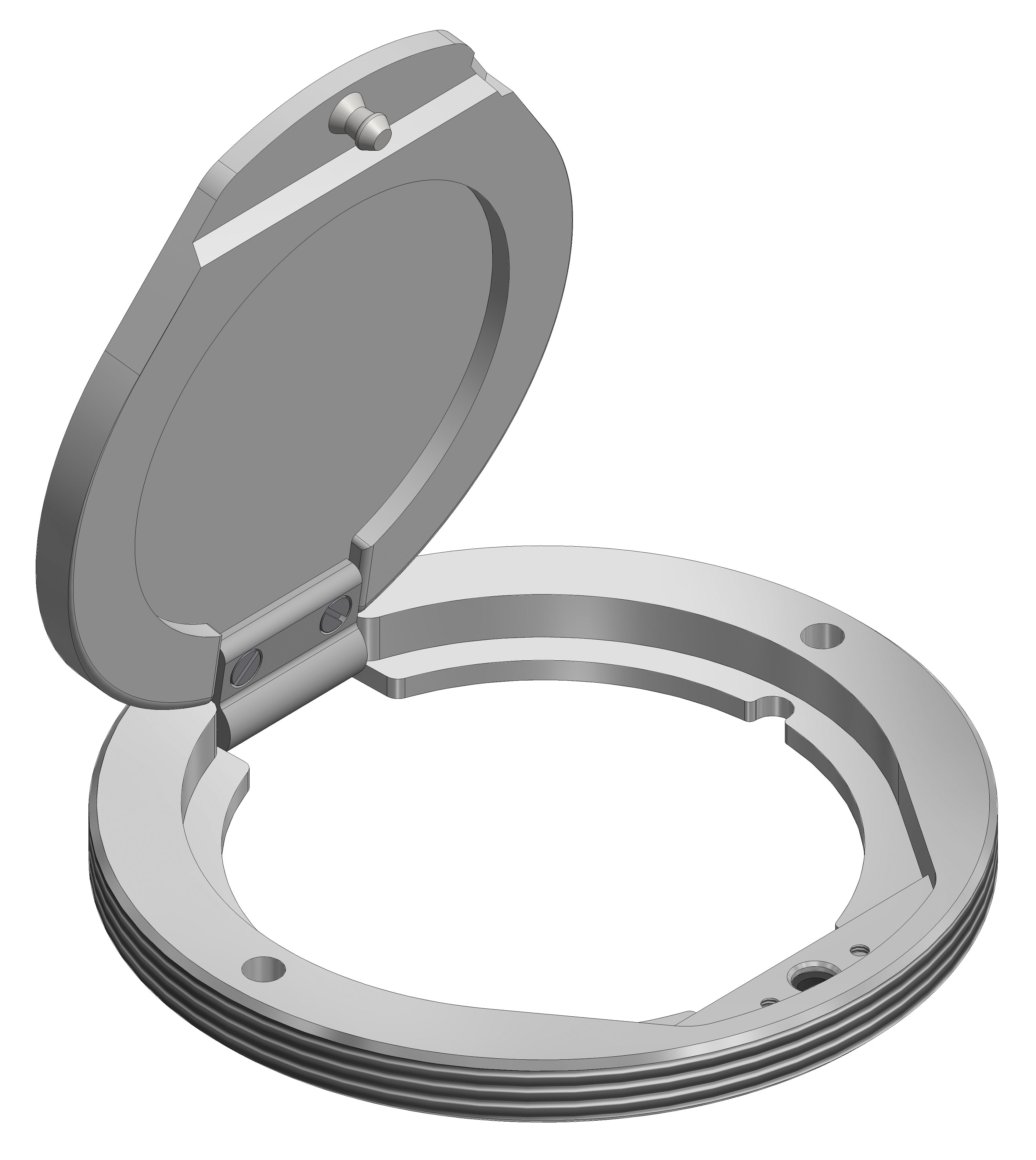 Tapa abatible para caja de suelo Ø 122mm Tapa abatible para caja de suelo Ø 122mm
