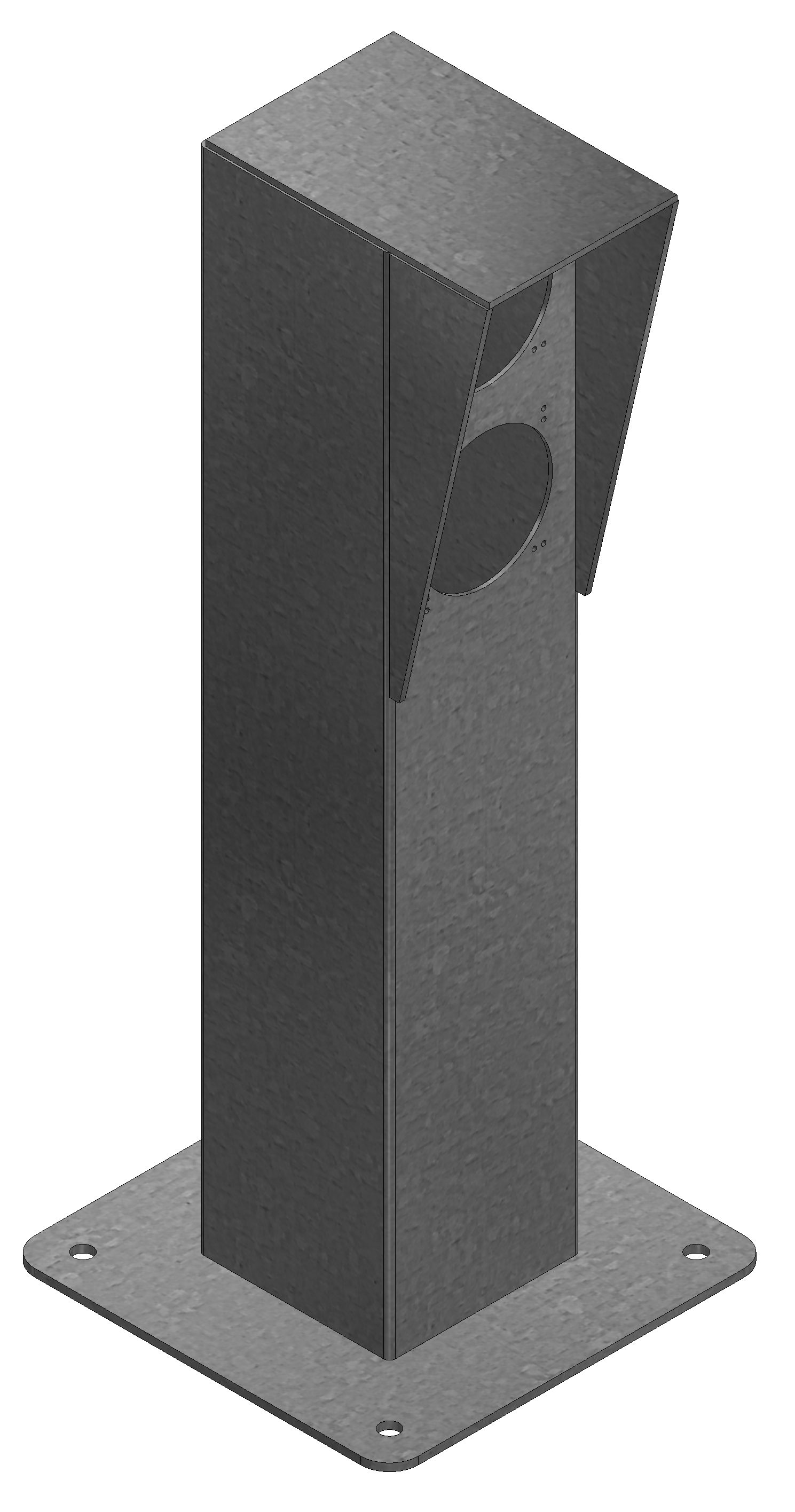 Columna de conexión IP54 con brida, 500mm