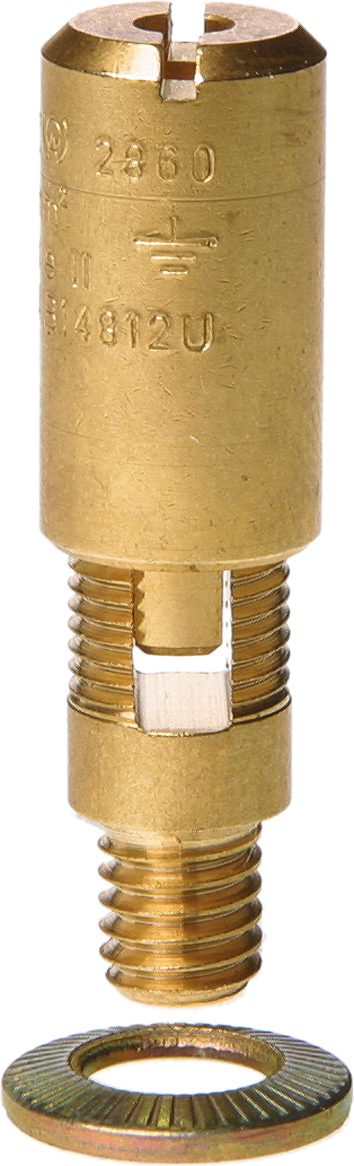 Borne pour conducteur de protection nu, 4 mm², M6x7 mm