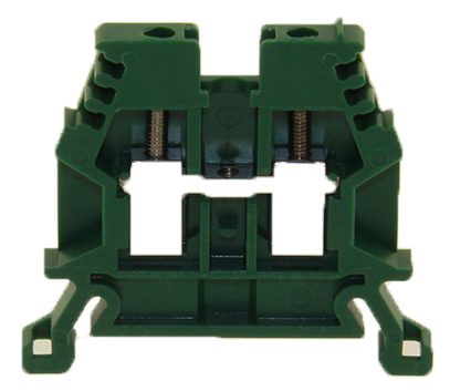 Borne sur rail DIN35 2.5mm² vert