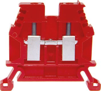 Borne sur rail DIN35 2.5mm² rouge