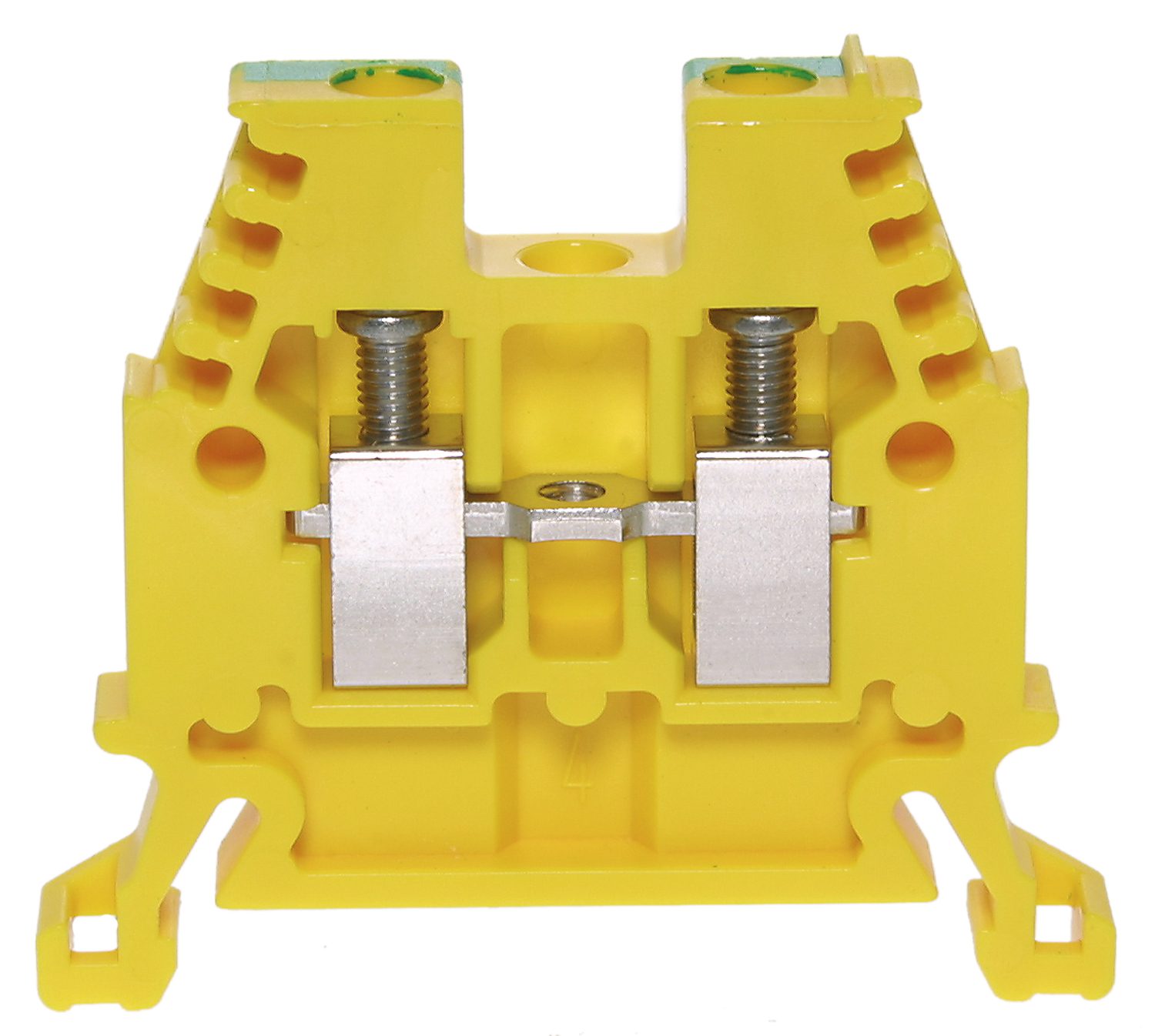 Bloc de jonction DIN35 4mm² jaune