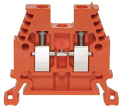 Bloc de jonction DIN35 4mm² orange