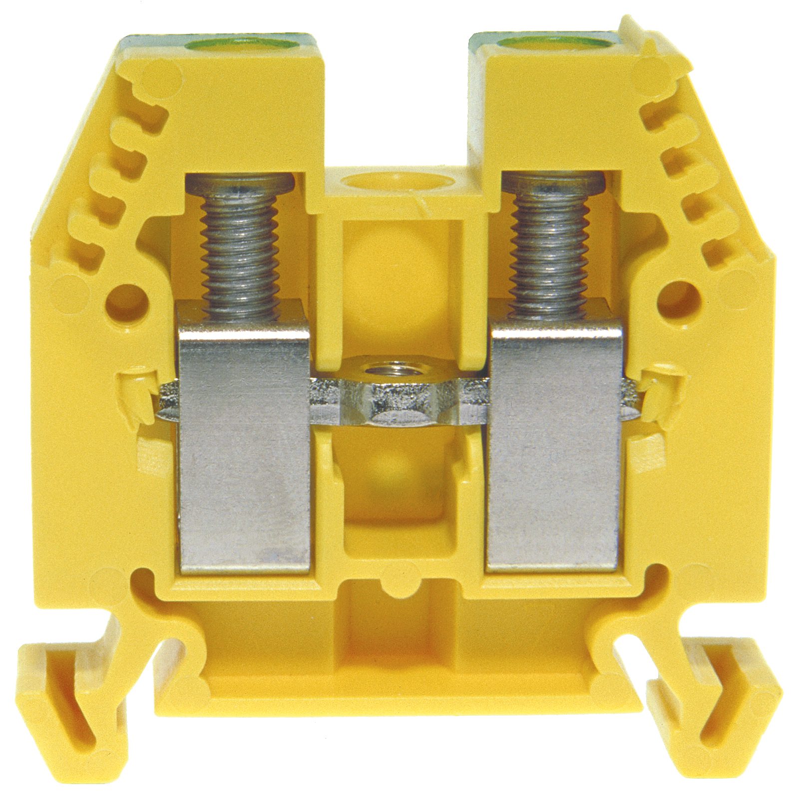 Bloc de jonction DIN35 16mm² 45x11x42mm isolé vert/jaune