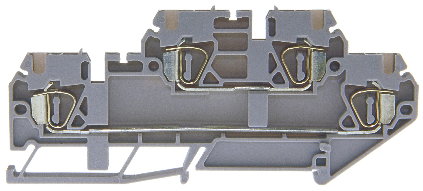 Bloc de jonction à ressort à double étage DIN35 2.5mm² gris