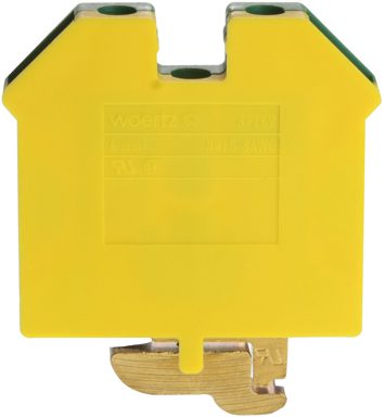 Borne de protection DIN32 6mm2 verte/jaune