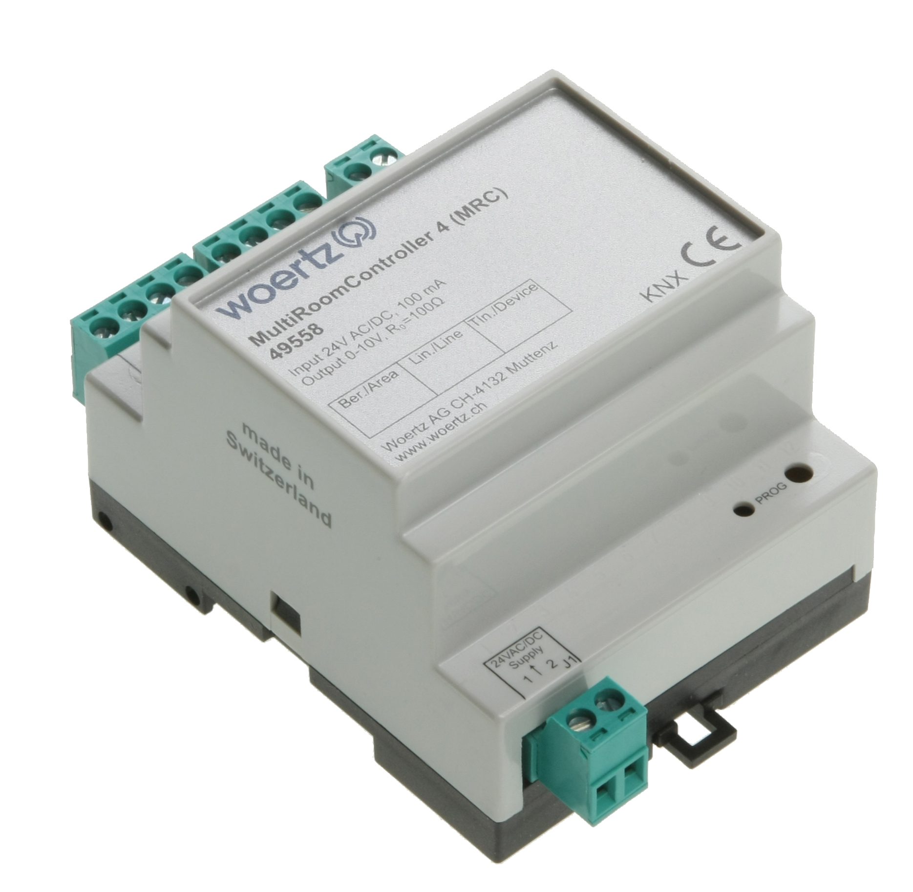 Régulateur multi pièces, 24 VAC/VDC - réfrigérant, 4 canaux - KNX