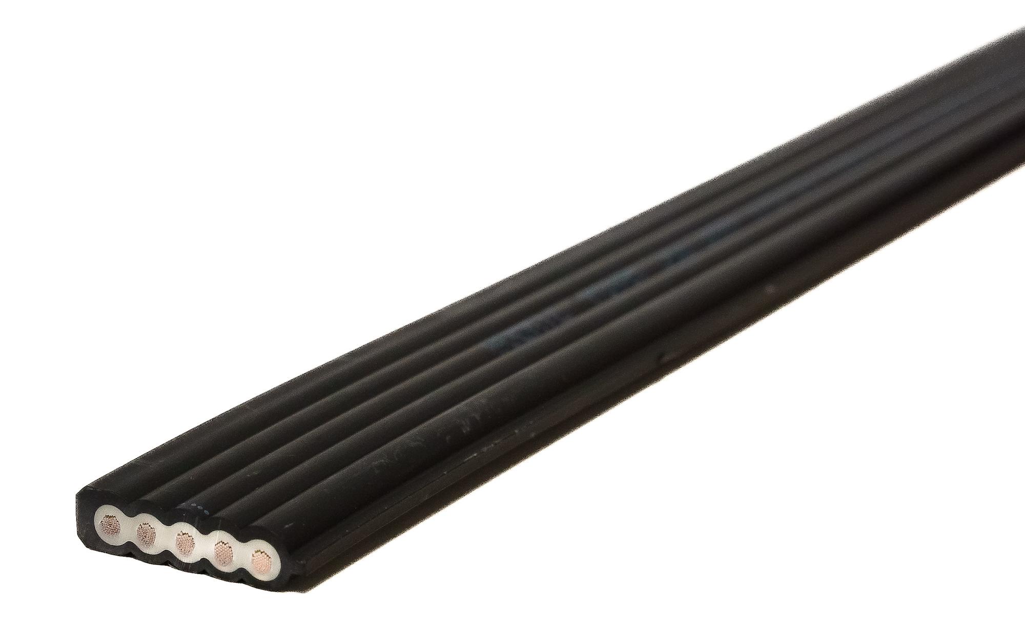 Câble plat power 5G2.5mm² HF BK 2.0