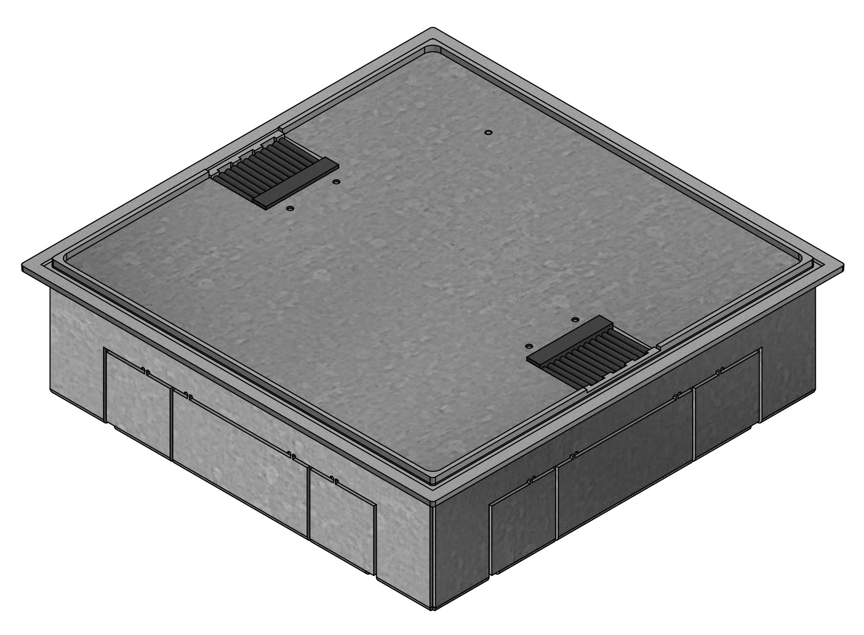 Coffret de raccordement BAK 284x284/30 Al KM Coffret de raccordement BAK 284x284/30 Al KM