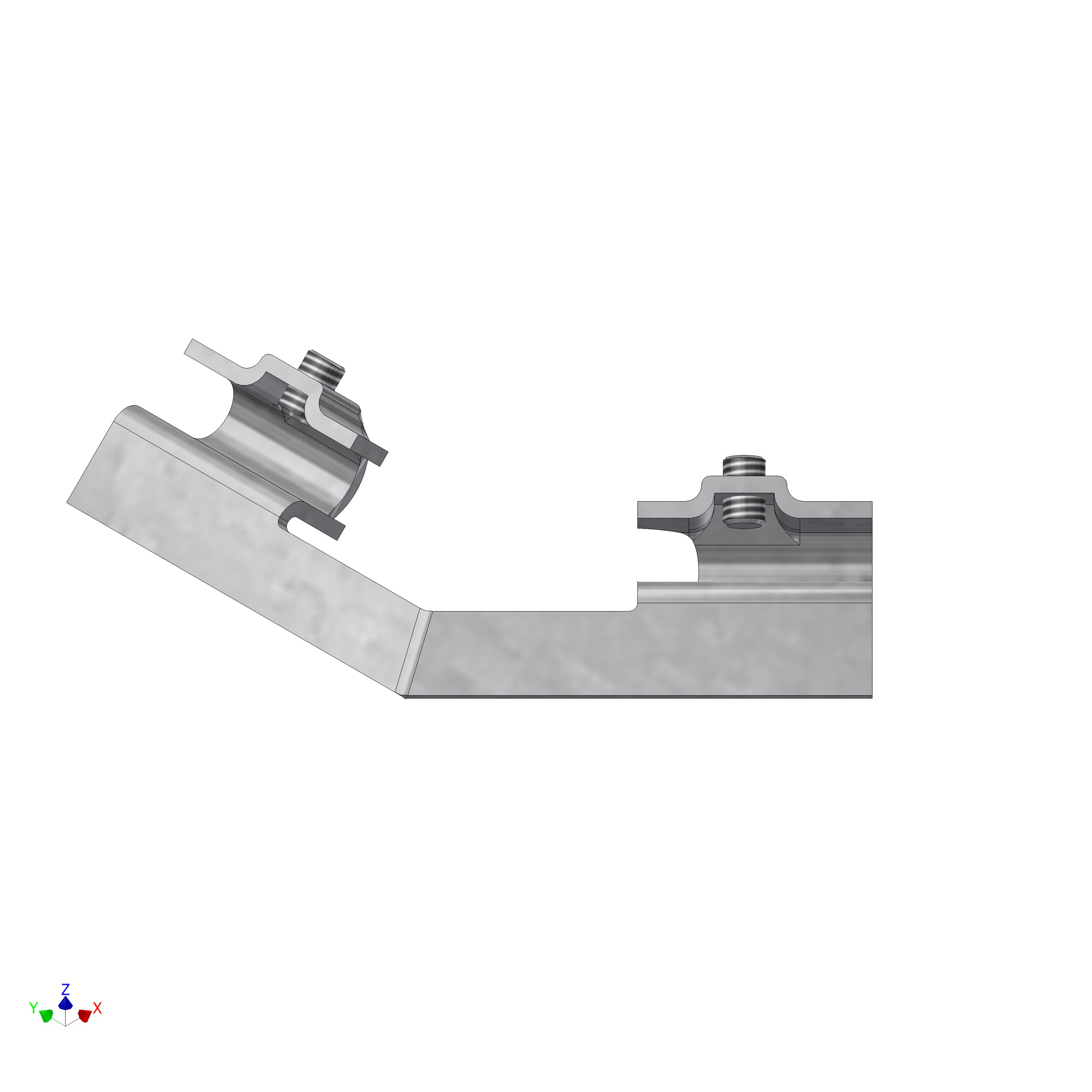 Barrette de centrage SOK AG135° en-bas