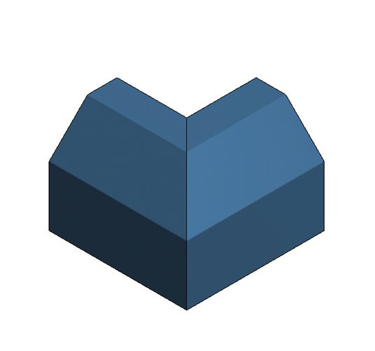 Angle 90° avec biseau KDK 200x130 Angle 90° avec biseau KDK 200x130