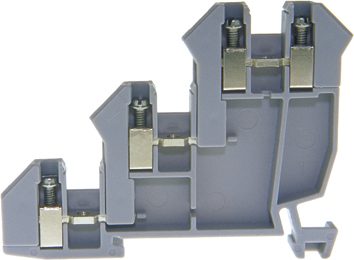 Terminale per interruttore di prossimità a tre poli DIN35 2,5 mm² (4 punti di fissaggio)