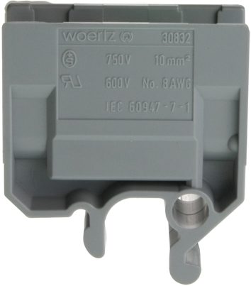 Morsetto derivazione DIN32 10mm2 grigio