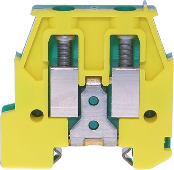 Morsetto del conduttore di protezione DIN15 4mm2 verde-giallo