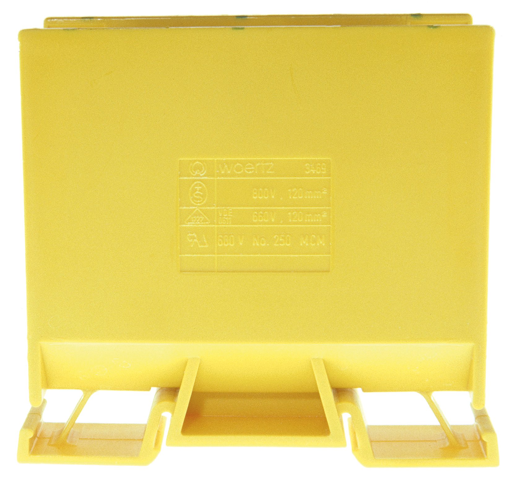 Morsetto di derivazione DIN35 120mm2 verde-giallo