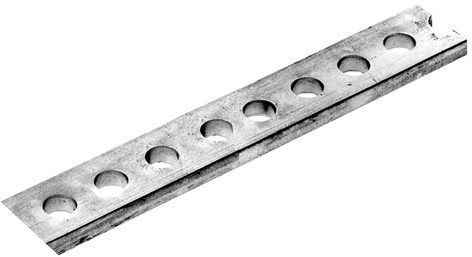 Strisce di rame perforate in rame elettrolitico 16×4 mm 64 mm², in barre da circa 4 metri