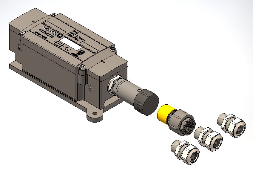 Scatola di giunzione per cavo piatto 5G16mm²/5G25mm² IP65 ST