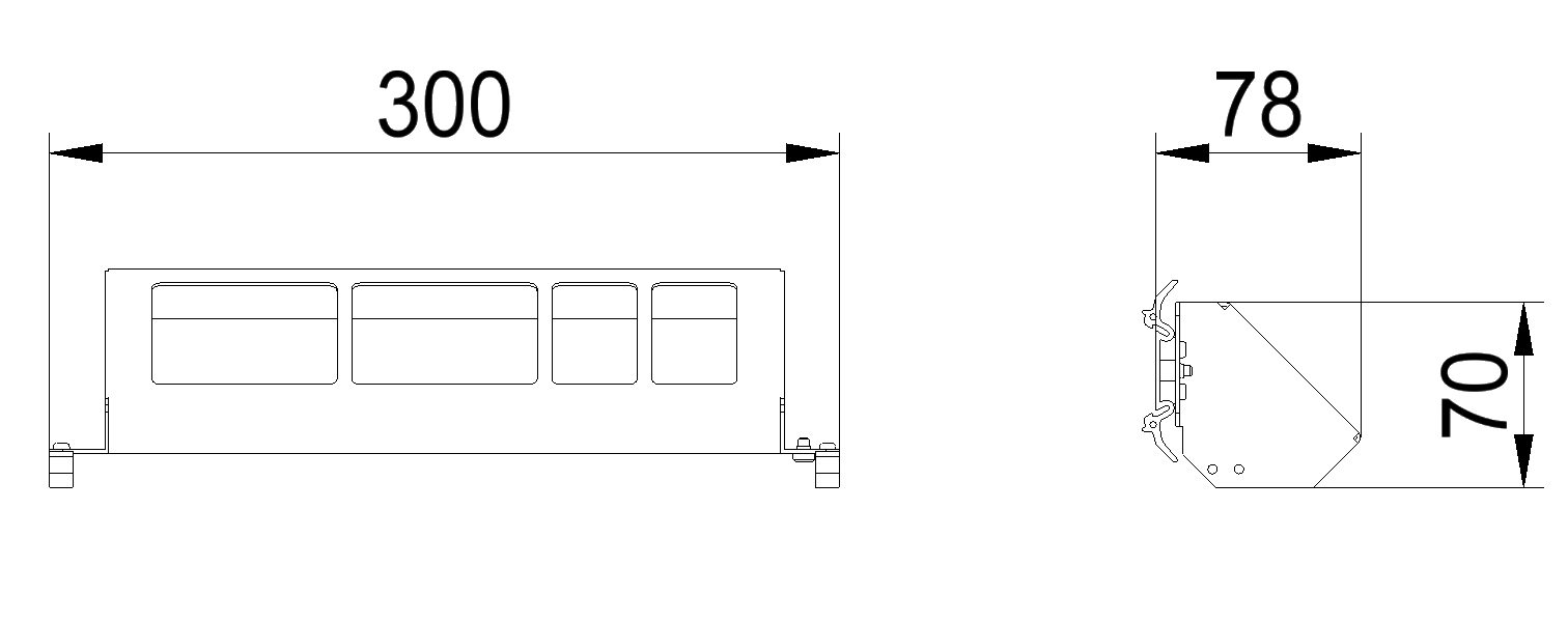 Modulo 6FLF verticale vuoto