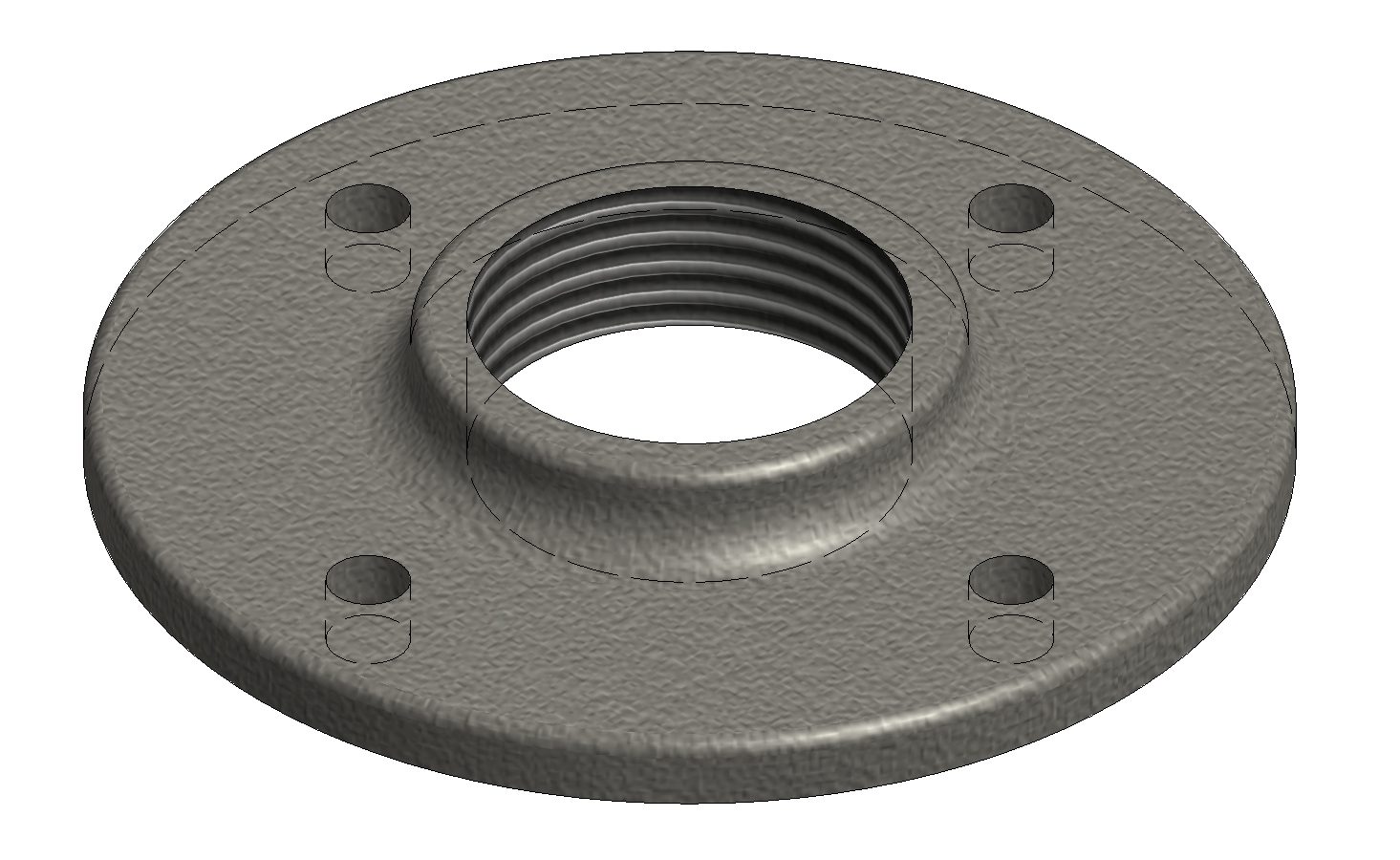 Piastra base M40, p./ tubo vert.e