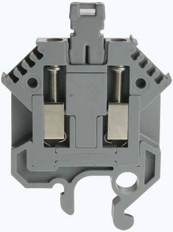 Frakoblingsklemme DIN32 2,5 mm² grå med plugg