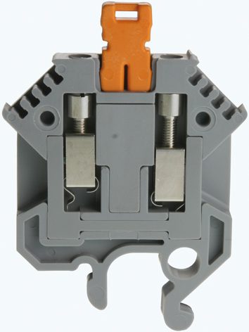 Frakoblingsklemme DIN32 2,5 mm2 grå med plugg