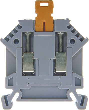 Frakoblingsklemme DIN35 2,5 mm2 grå med plugg