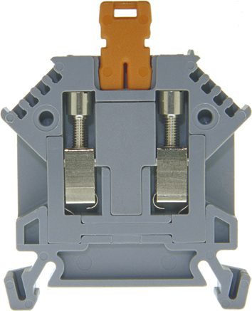 Frakoblingsklemme DIN35 2,5 mm2 grå med plugg