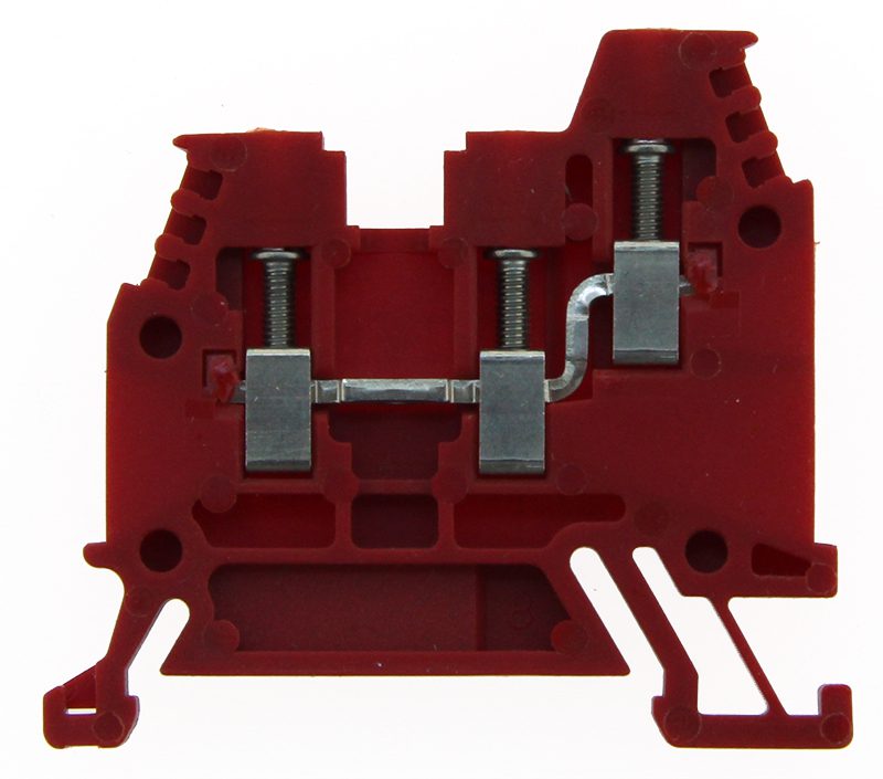 Y-rekkeklemme DIN35 2,5 mm² rød