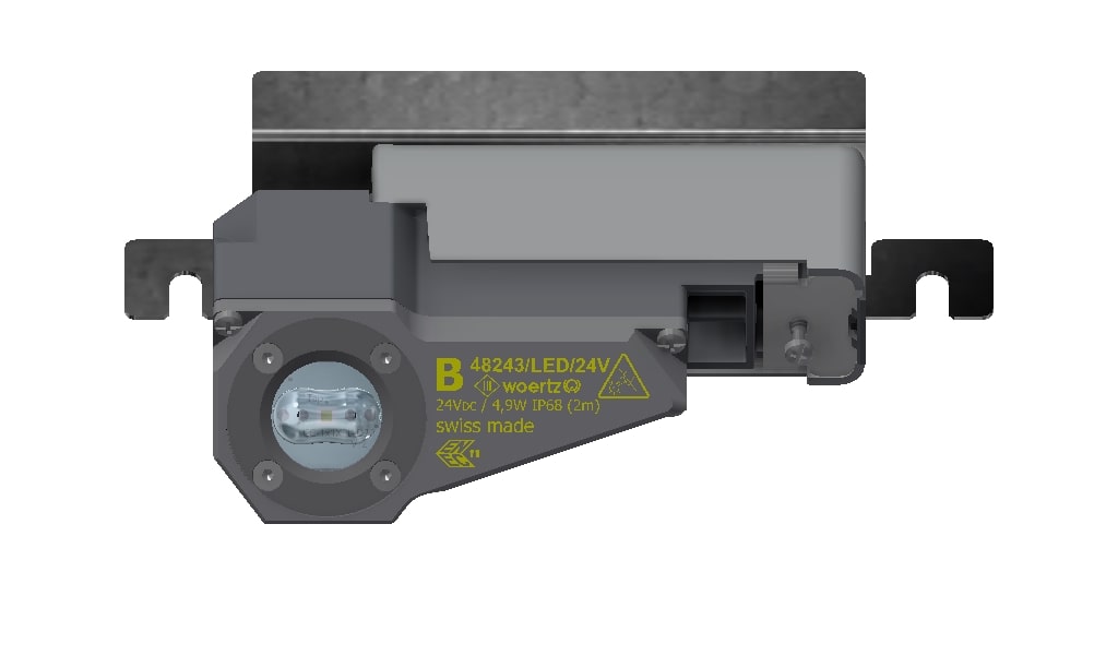 Stikkontakt FK LED B IP68 24DC 50° håndlist