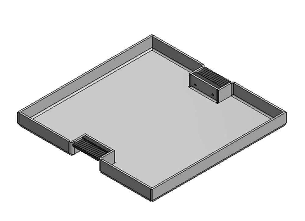 Aluminiumsdeksel med kant BAK22/DAK22 BL