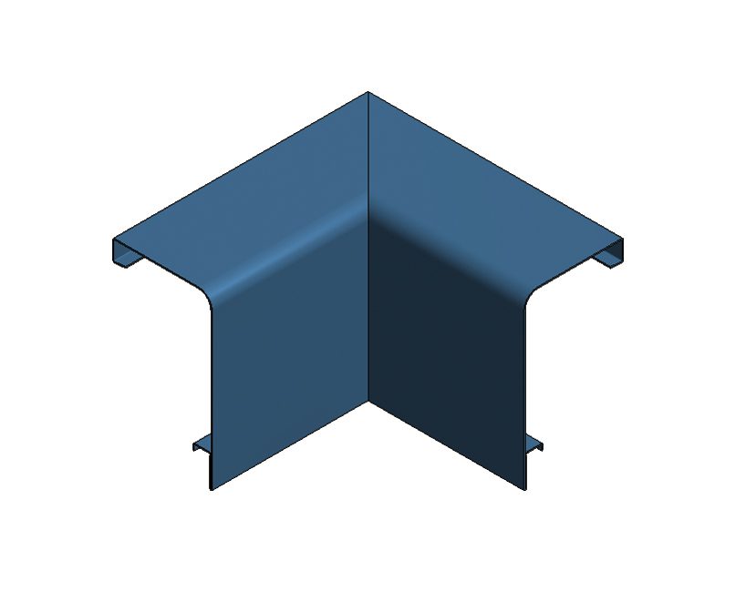 Hjørnestykke 90° inn radius ws KOK 200x120 Hjørnestykke 90° inn radius ws KOK 200x120