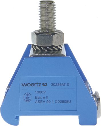 Boutklem DIN35 M10 185mm2 blauw Boutklem DIN35 M10 185mm2 blauw