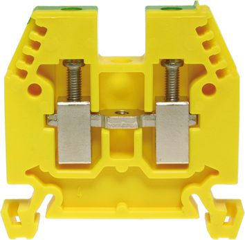 Aansluitblok DIN35 6mm² 45x7x42mm groen-geel geïsoleerd