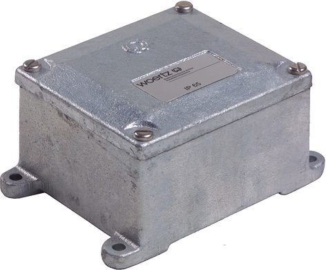 Gietijzeren aftakdoos, 116x102x72mm 2xM20 Gietijzeren aftakdoos, 116x102x72mm 2xM20